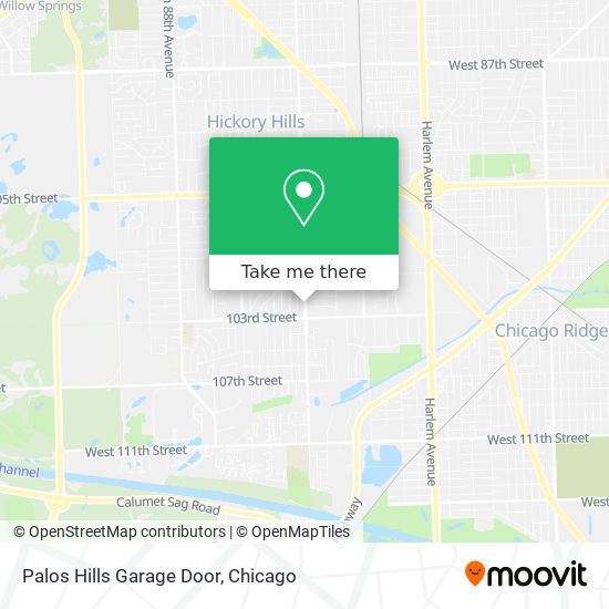 Palos Hills Garage Door map