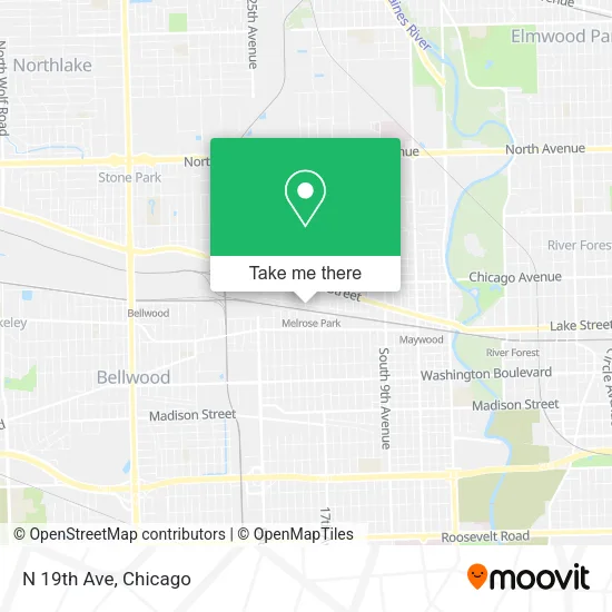 N 19th Ave map
