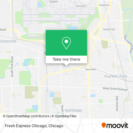 Mapa de Fresh Express Chicago