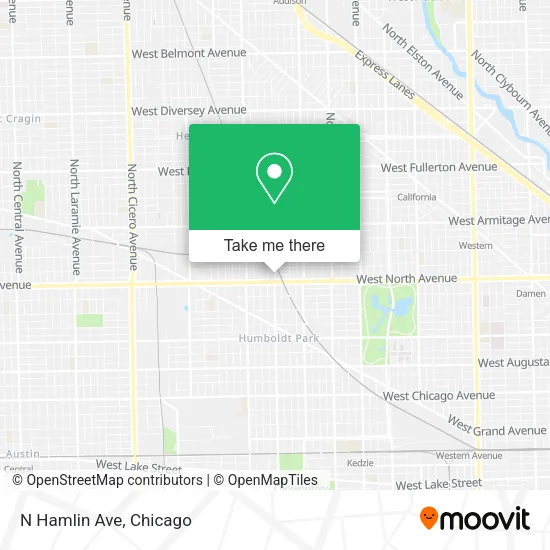 N Hamlin Ave map