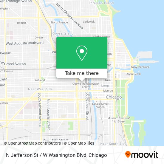 N Jefferson St / W Washington Blvd map