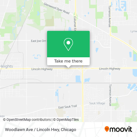 Woodlawn Ave / Lincoln Hwy map