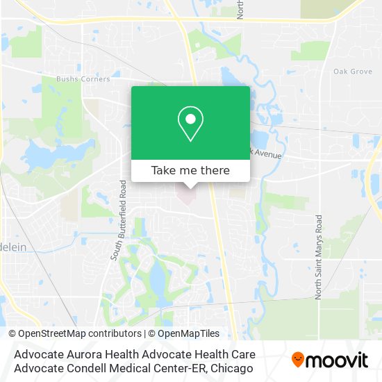 Mapa de Advocate Aurora Health Advocate Health Care Advocate Condell Medical Center-ER