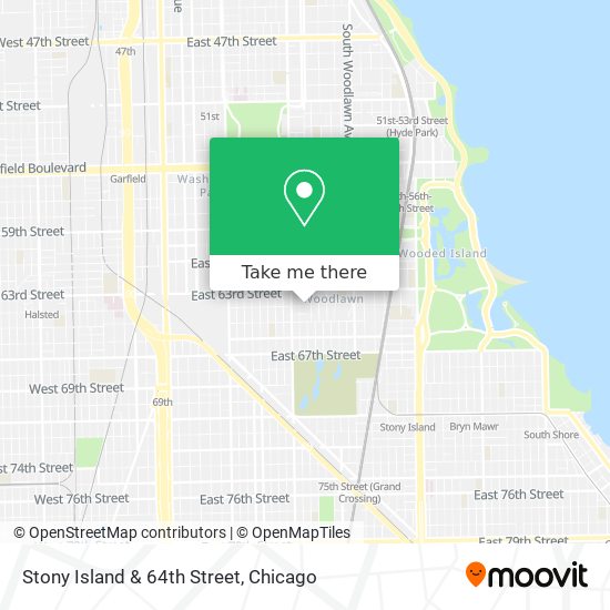 Stony Island & 64th Street map