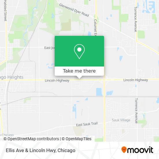 Mapa de Ellis Ave & Lincoln Hwy