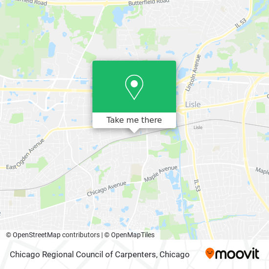 Chicago Regional Council of Carpenters map