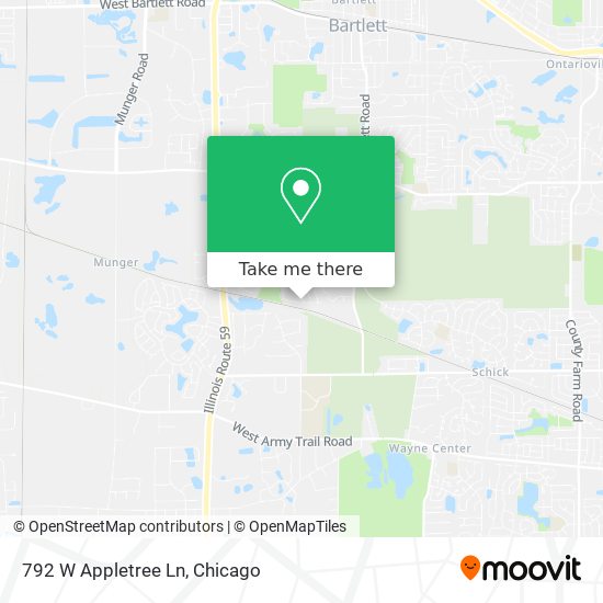 Mapa de 792 W Appletree Ln