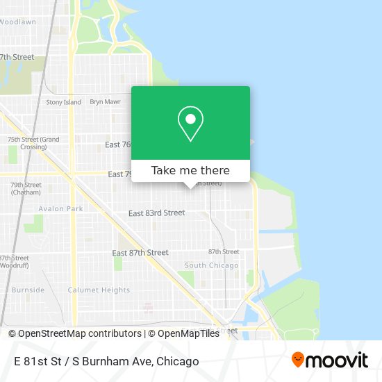E 81st St / S Burnham Ave map