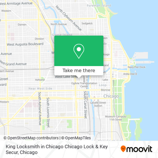 King Locksmith in Chicago Chicago Lock & Key Secur map