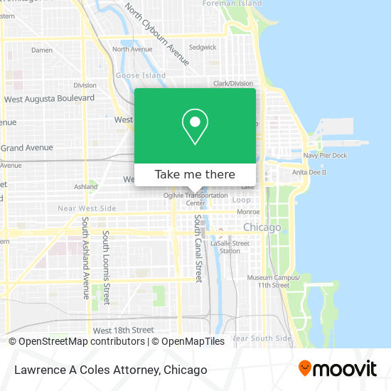 Lawrence A Coles Attorney map