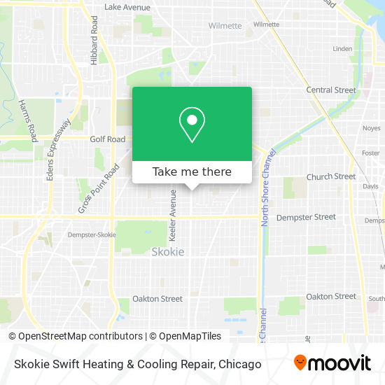 Mapa de Skokie Swift Heating & Cooling Repair