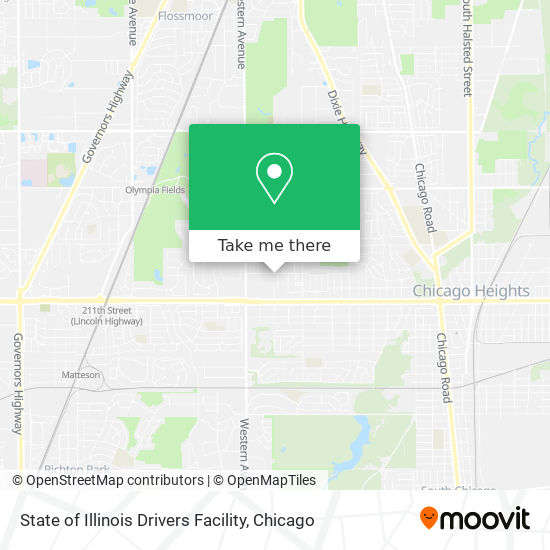 State of Illinois Drivers Facility map