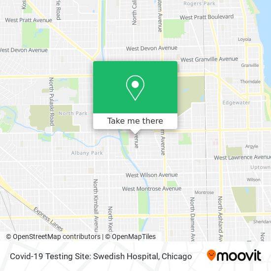 Covid-19 Testing Site: Swedish Hospital map