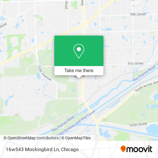 16w543 Mockingbird Ln map