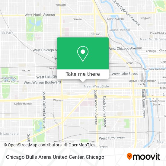 Mapa de Chicago Bulls Arena United Center