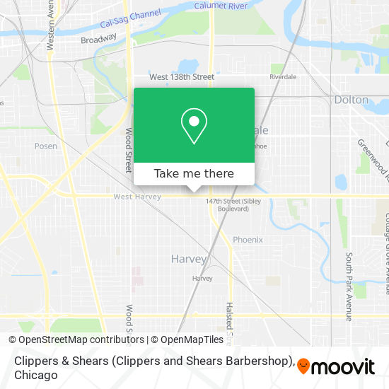 Clippers & Shears (Clippers and Shears Barbershop) map