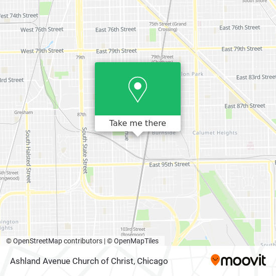 Mapa de Ashland Avenue Church of Christ