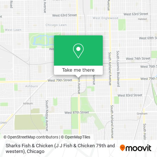 Mapa de Sharks Fish & Chicken (J J Fish & Chicken 79th and western)