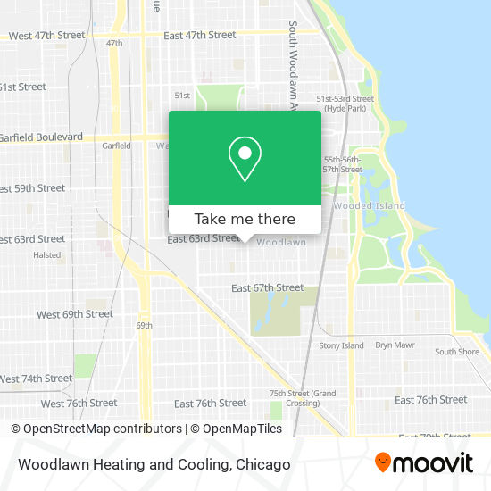 Woodlawn Heating and Cooling map