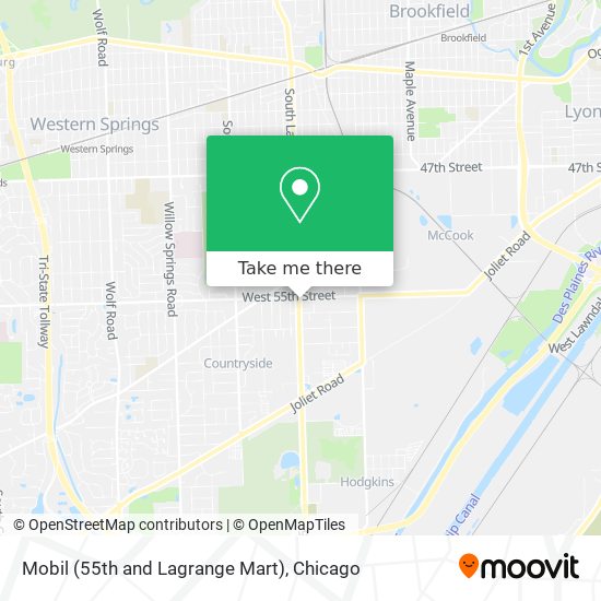 Mobil (55th and Lagrange Mart) map