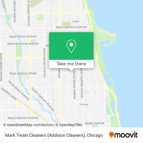 Mark Twain Cleaners (Addison Cleaners) map
