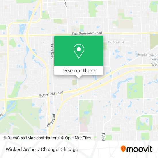 Wicked Archery Chicago map