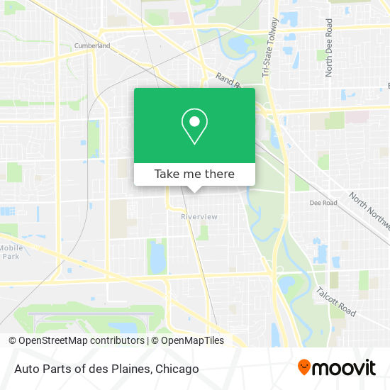 Auto Parts of des Plaines map