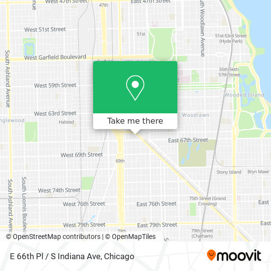 E 66th Pl / S Indiana Ave map