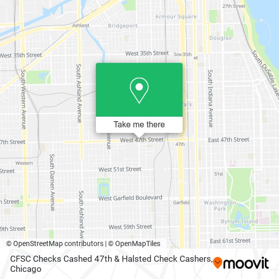 Mapa de CFSC Checks Cashed 47th & Halsted Check Cashers