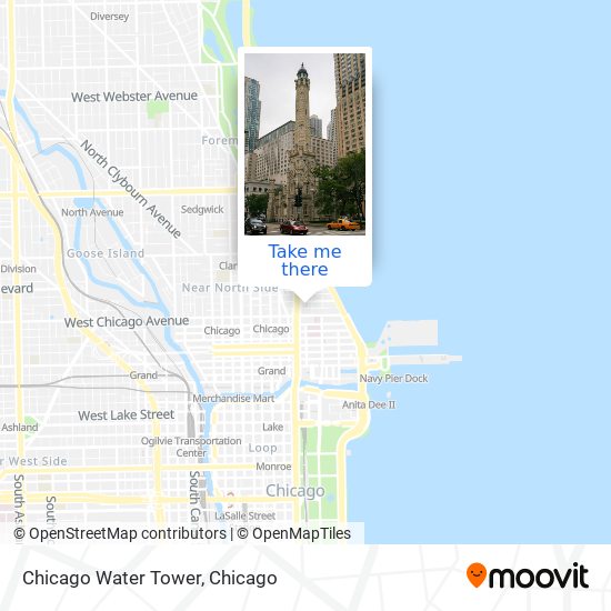 Mapa de Chicago Water Tower