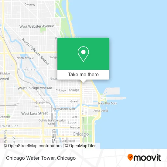 Chicago Water Tower map