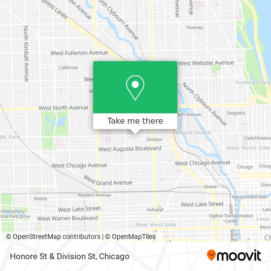 Honore St & Division St map