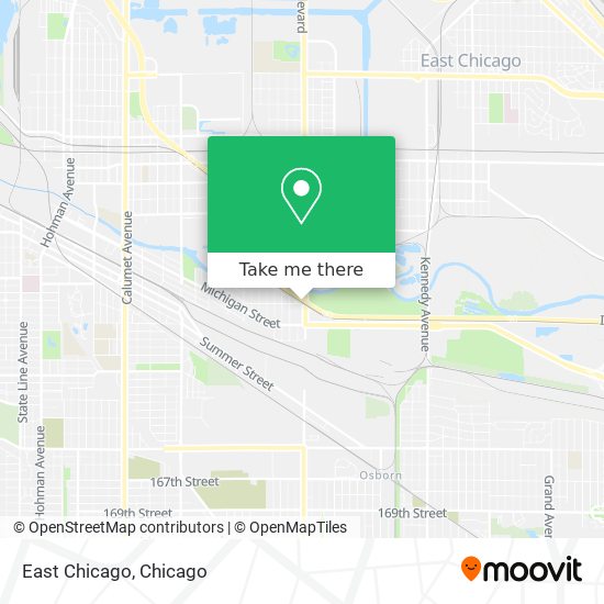 Mapa de East Chicago