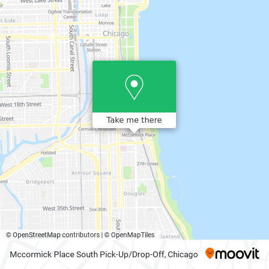 Mccormick Place South Pick-Up / Drop-Off map