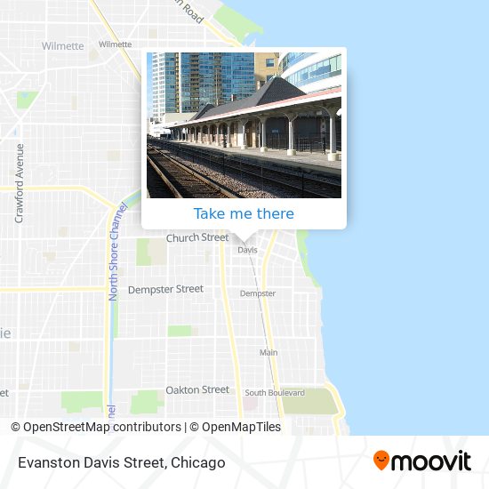 Evanston Davis Street map