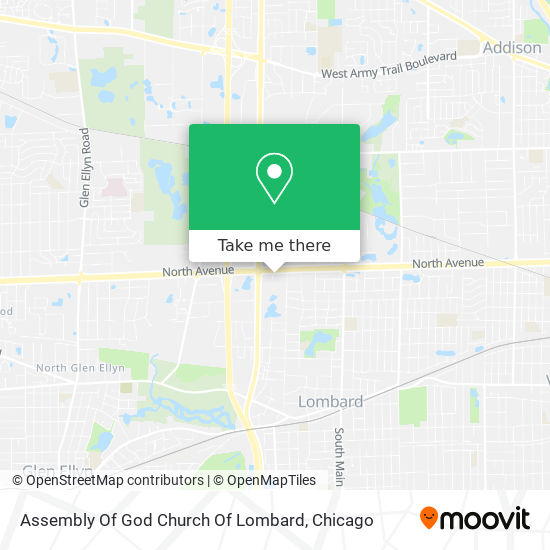 Assembly Of God Church Of Lombard map