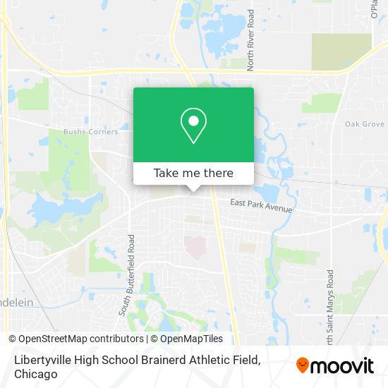 Mapa de Libertyville High School Brainerd Athletic Field