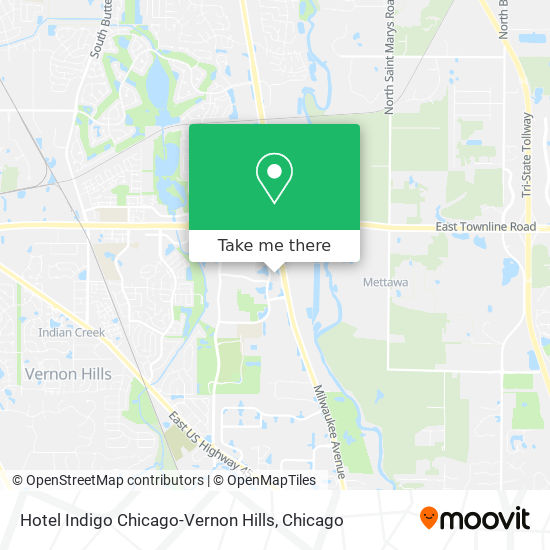 Hotel Indigo Chicago-Vernon Hills map