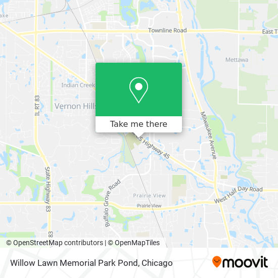 Willow Lawn Memorial Park Pond map
