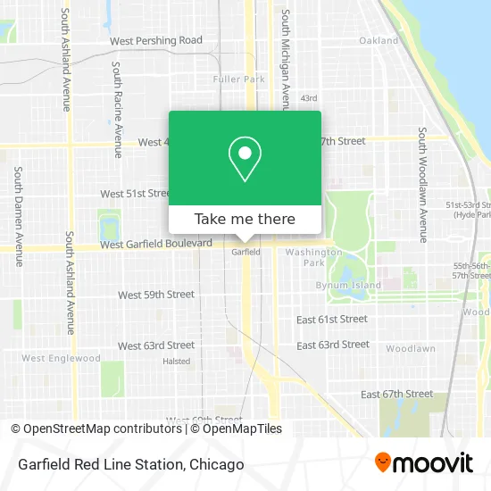 Garfield Red Line Station map