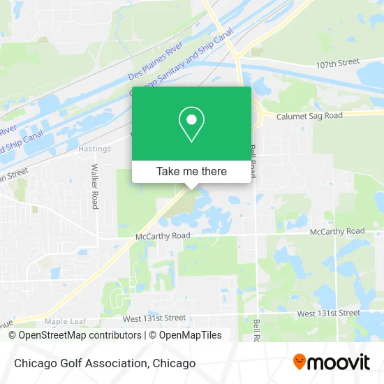 Chicago Golf Association map