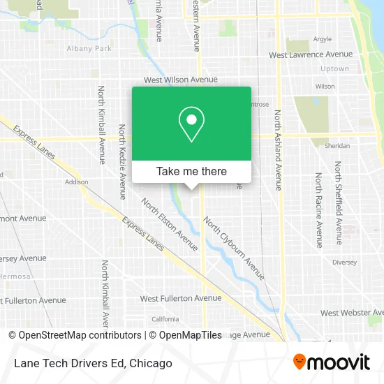Lane Tech Drivers Ed map