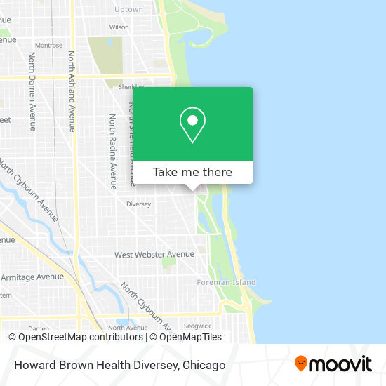 Howard Brown Health Diversey map