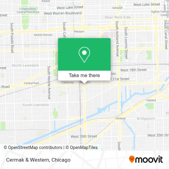Cermak & Western map