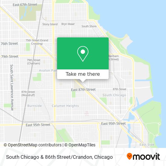 Mapa de South Chicago & 86th Street / Crandon