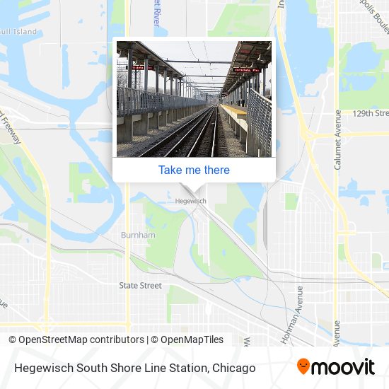 Hegewisch South Shore Line Station map