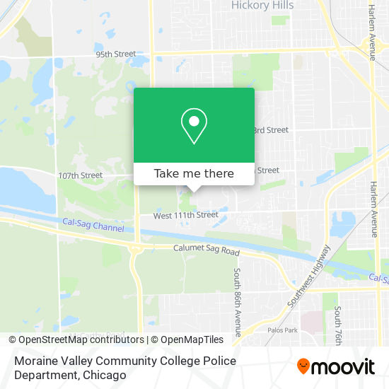Moraine Valley Community College Police Department map