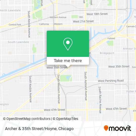 Archer & 35th Street/Hoyne map