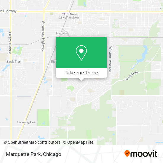 Mapa de Marquette Park