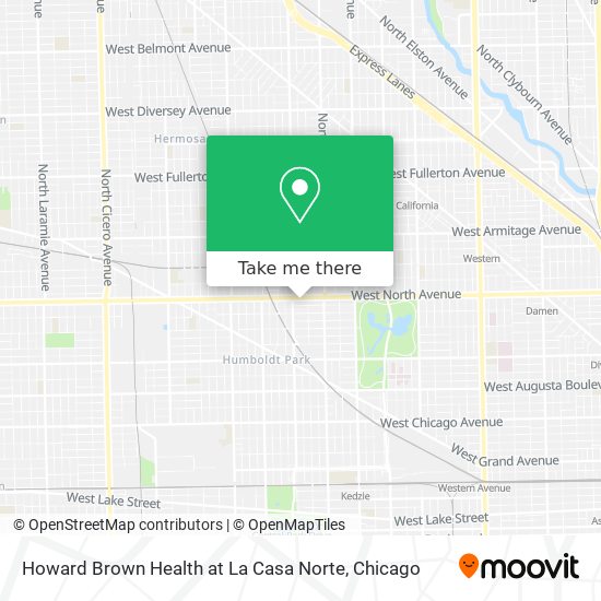 Howard Brown Health at La Casa Norte map